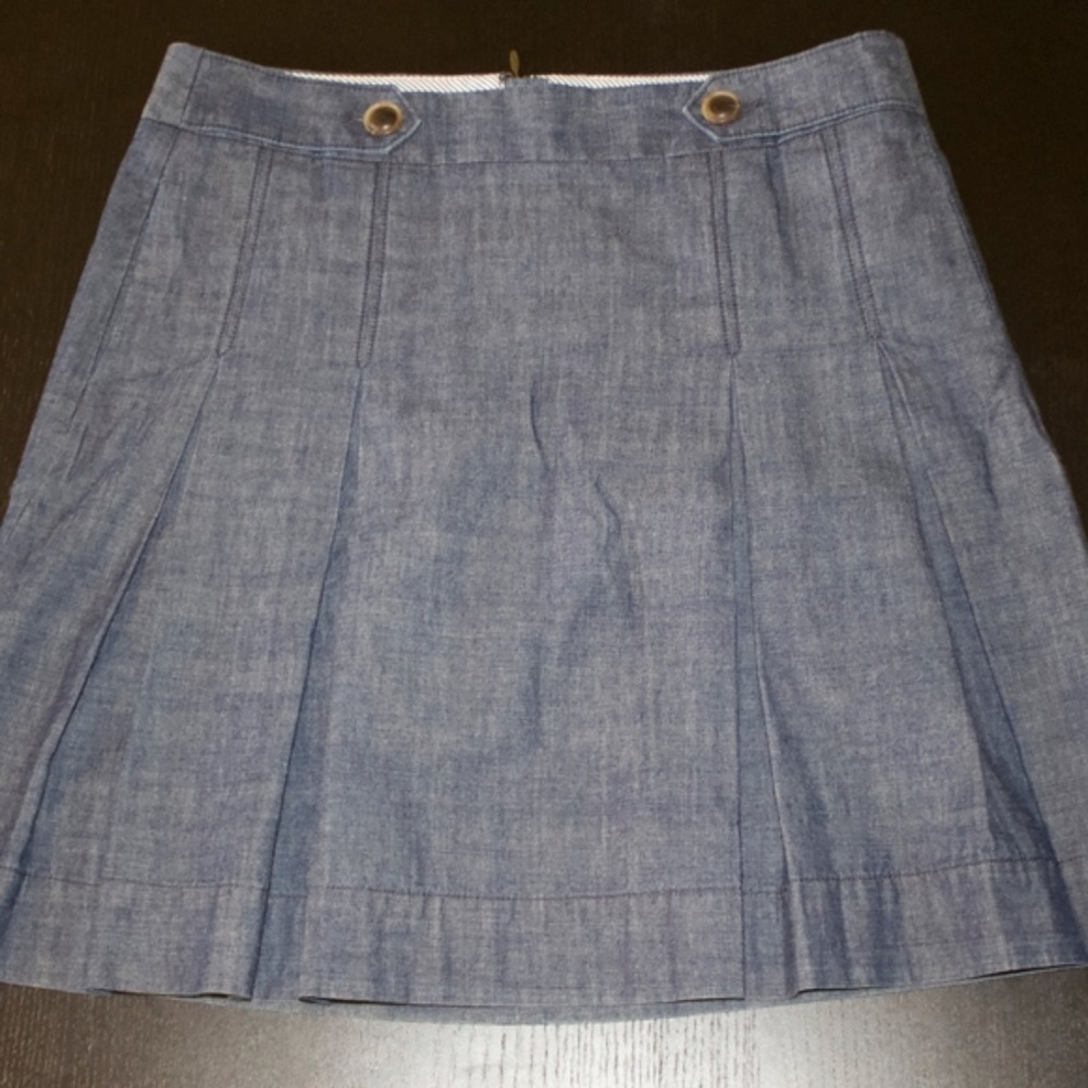 J. Crew Retro Chambray Wendy Denim Skirt 10.